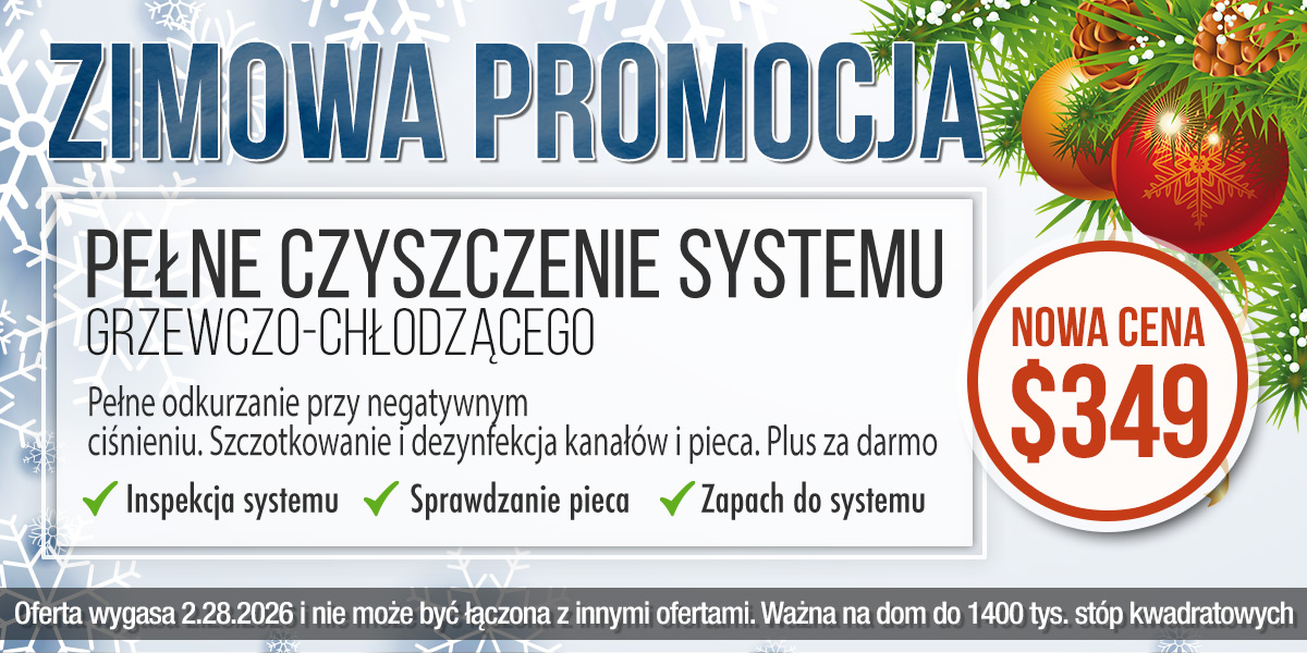 Kupon rabatowy na czyszczenie kanałów HVC zima 2026