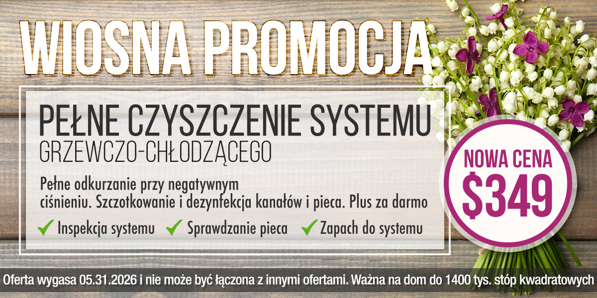 Kupon rabatowy na czyszczenie kanałów HVC wiosna 2026